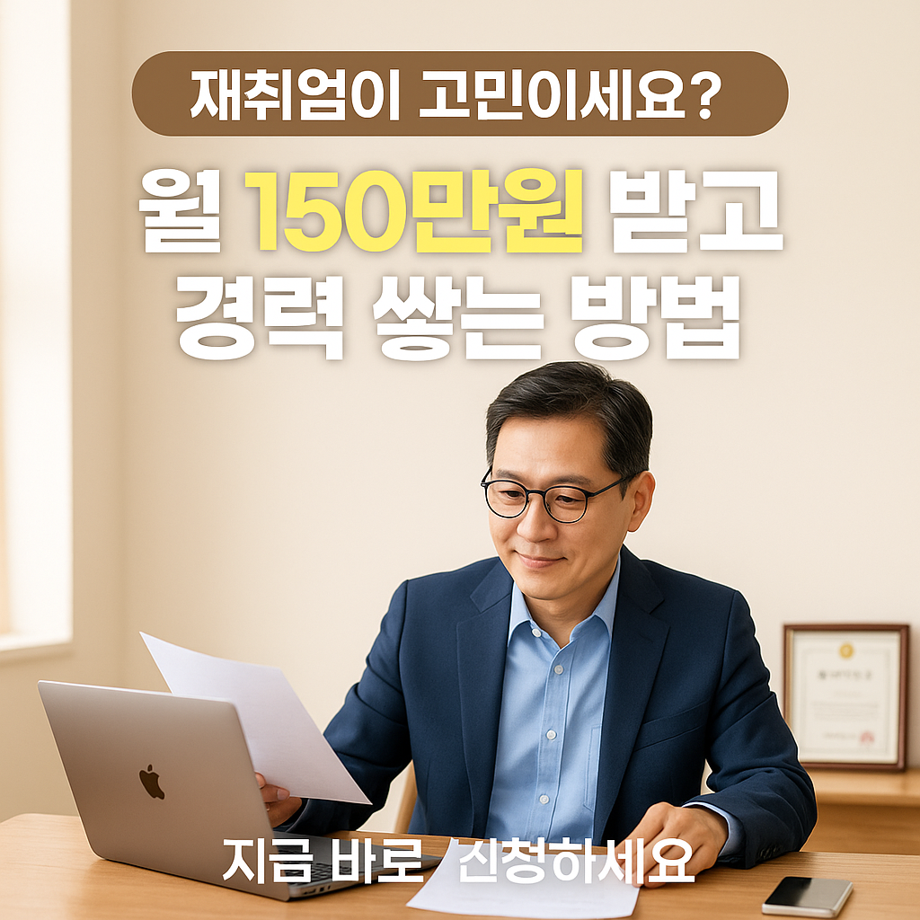월 150만원 받기! 중장년 경력지원제 신청법 (출처 : 고용노동부)