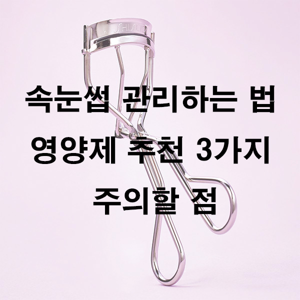 속눈썹 관리하는 법 영양제 추천 3가지 주의할 점