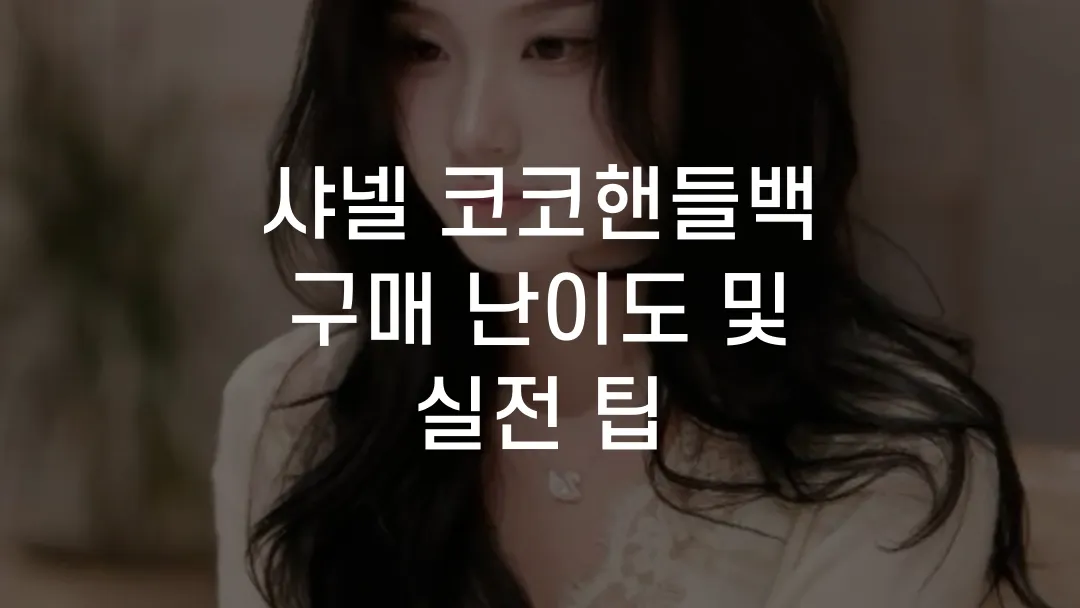 샤넬 코코핸들백 구매 난이도 및 실전 팁