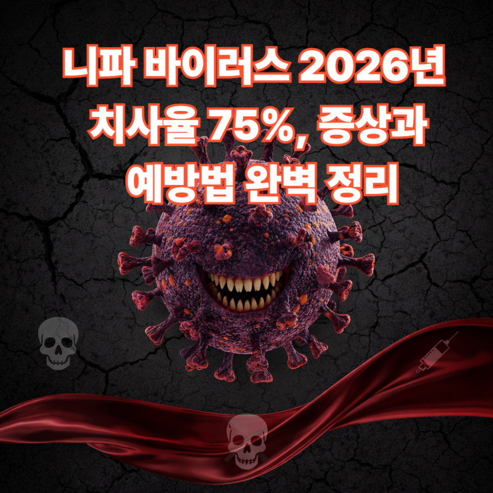 니파 -바이러스- 2026년-치사율 75%, -증상과- 예방법- 완벽 -정리