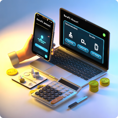 실업급여 모의계산 이미지