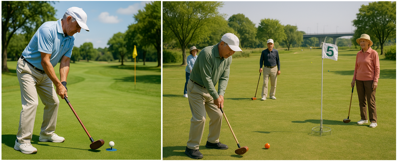 파크골프즐고고있는 이미지
