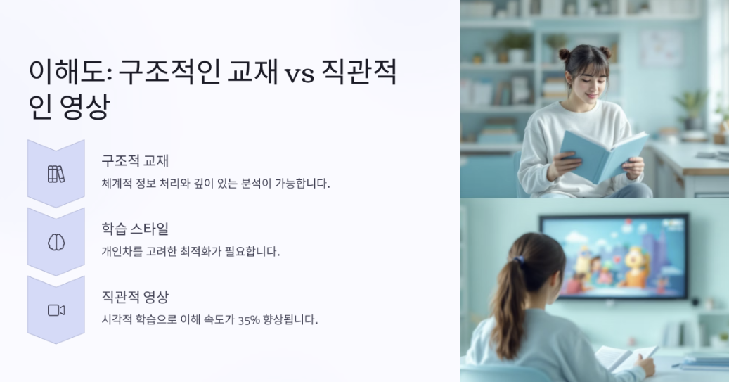 구조적인 교재 vs 직관적인 영상