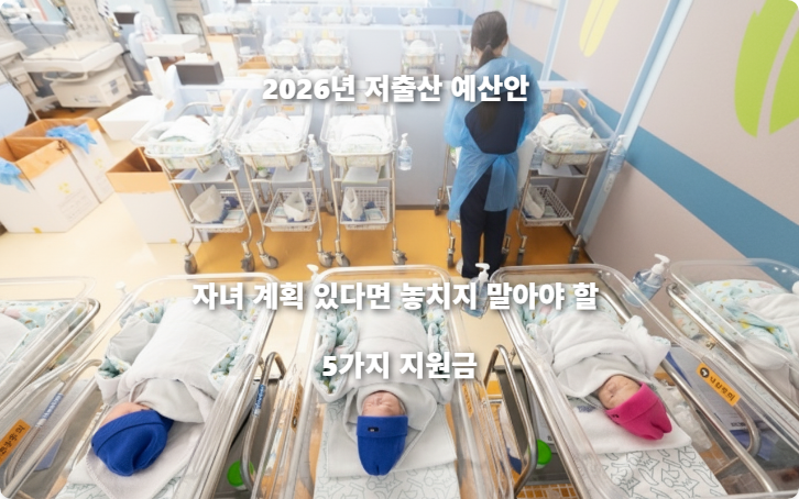 2026년 저출산 예산안, 자녀 계획 있다면 놓치지 말아야 할 5가지