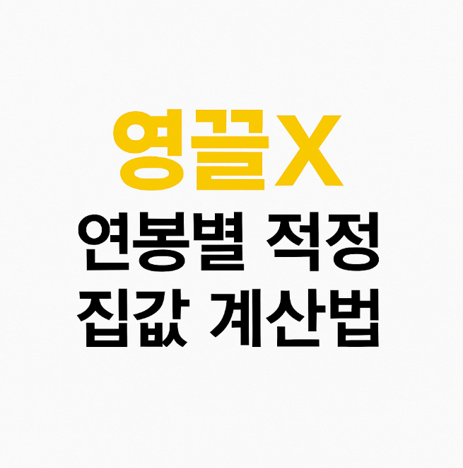 영끌없이 집 사는 법/연봉별 적정집값 /DSR 완전분석