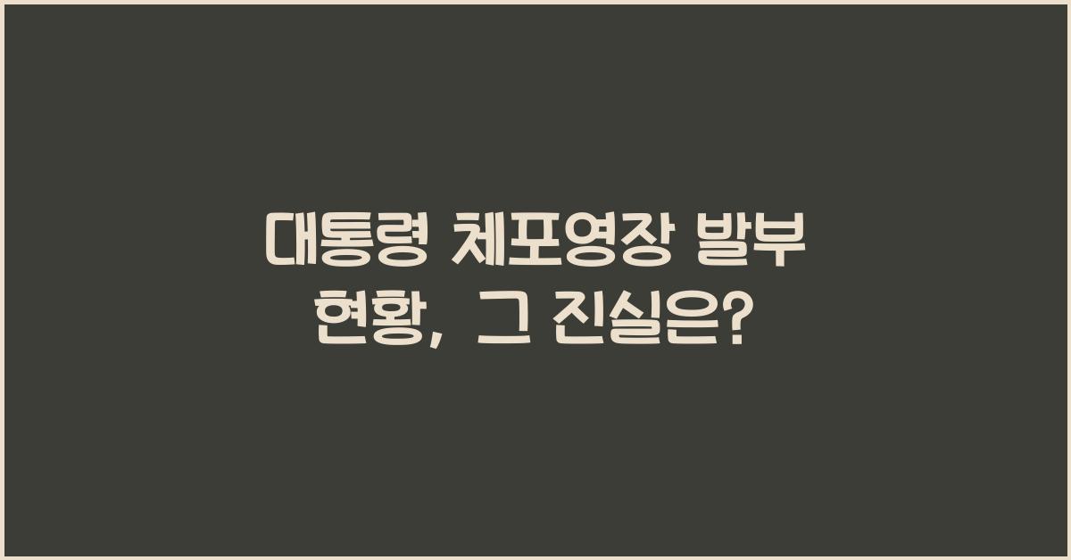 대통령 체포영장 발부 현황