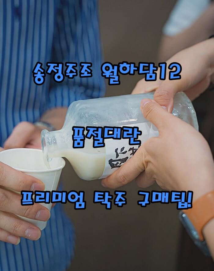 송정주조 월하담12 춈미 추천 부산 막걸리｜품절대란 프리미엄 탁주 구매팁!