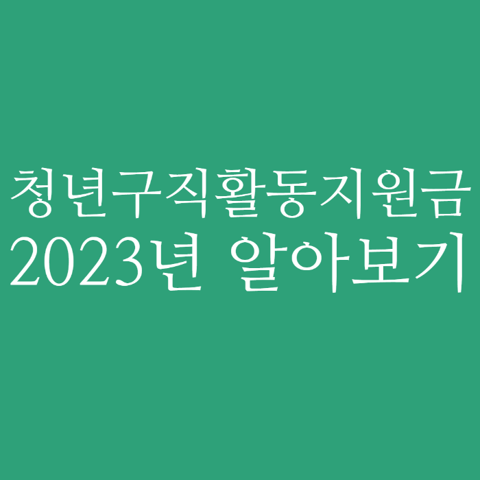 청년구직활동지원금