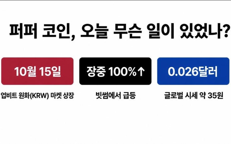 퍼퍼 코인 완전 정리｜업비트 원화 상장 이유와 토큰 구조&middot;리스크 분석 -