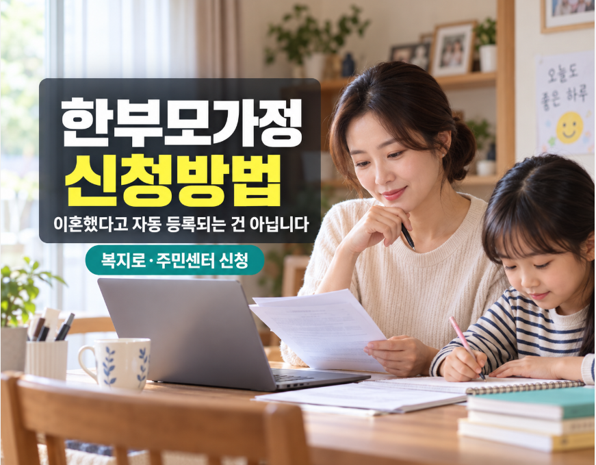 한부모가정 신청방법｜혼자가 됐다면, 이것부터 신청하세요