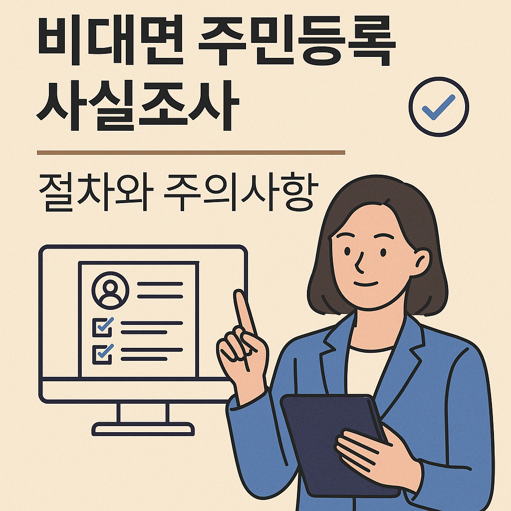비대면 주민등록 사실조사