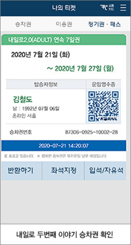 내일로 패스 두 번째 이야기