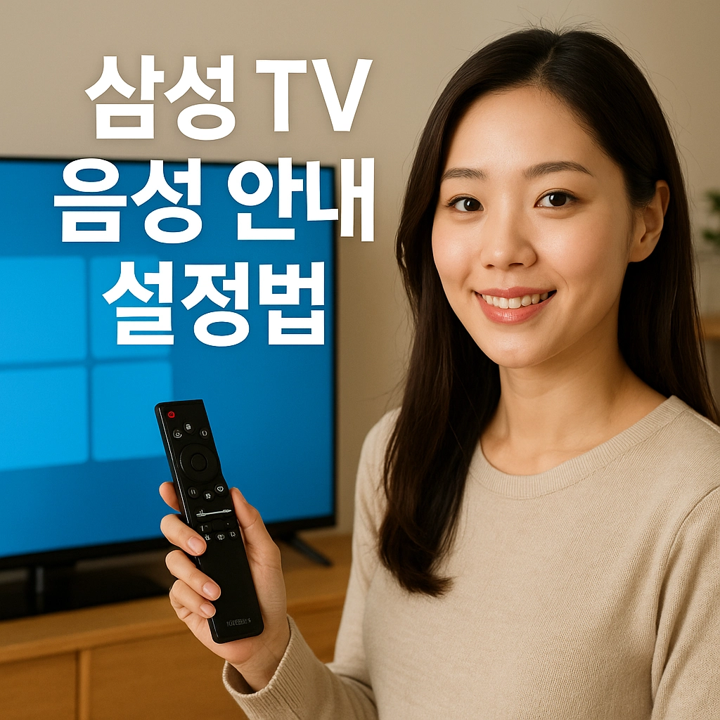 삼성 TV 음성 안내 설정법