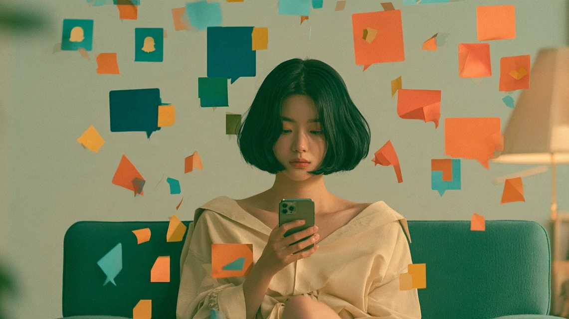 채팅방에서 오해를 정정하는 사람