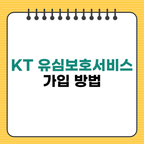 KT 유심보호서비스 가입방법