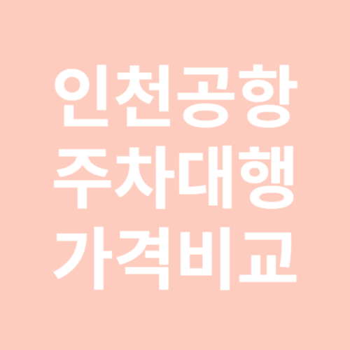 인천공항 주차대행 가격비교