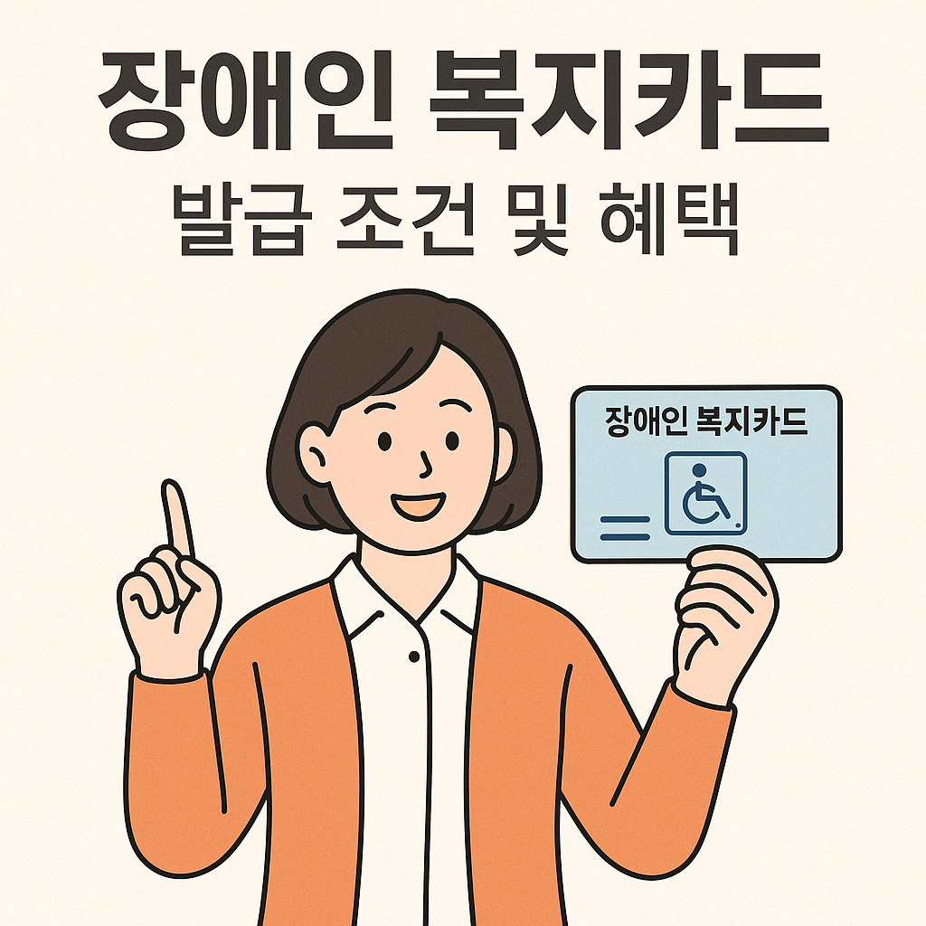 장애인 복지카드 발급 조건 및 혜택 총정리 (2025년 기준)