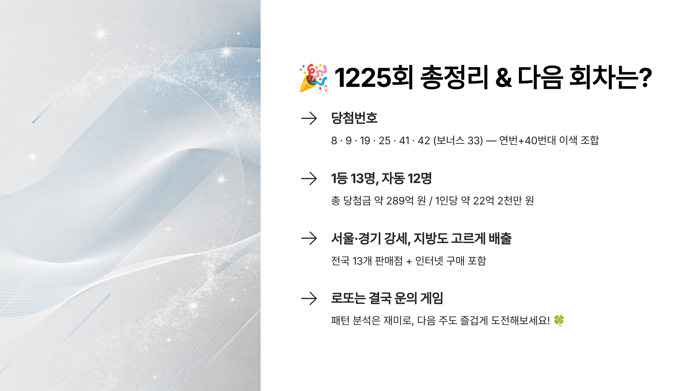 1225회 로또 당첨 번호