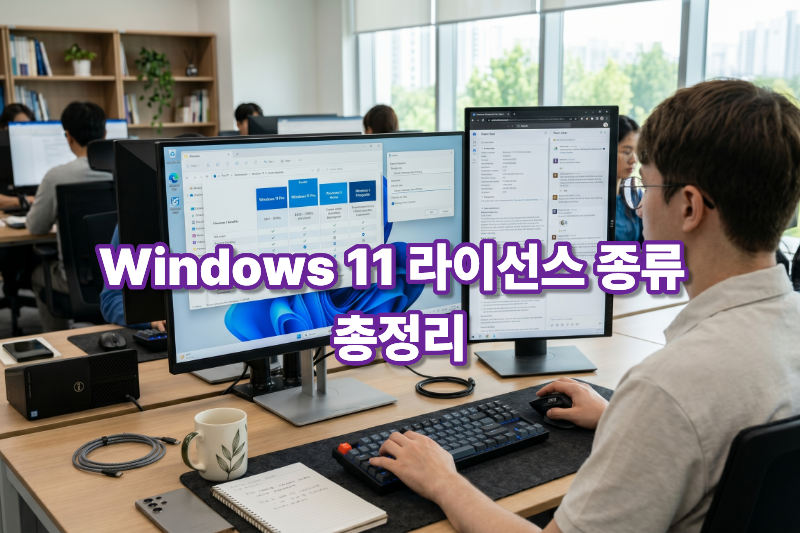 윈도우11 라이선스 종류 비교 대표 이미지