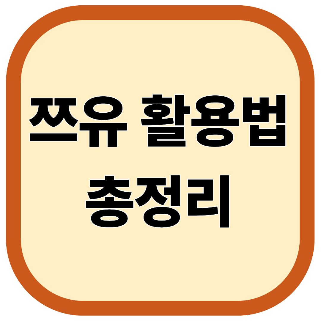 쯔유 활용법