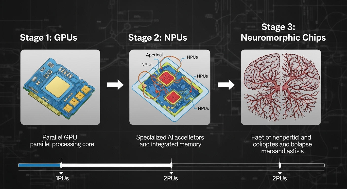 GPU에서 NPU, 그리고 인간 뇌를 모방한 뉴로모픽 칩으로 이어지는 AI 반도체 기술 발전 3단계 로드맵