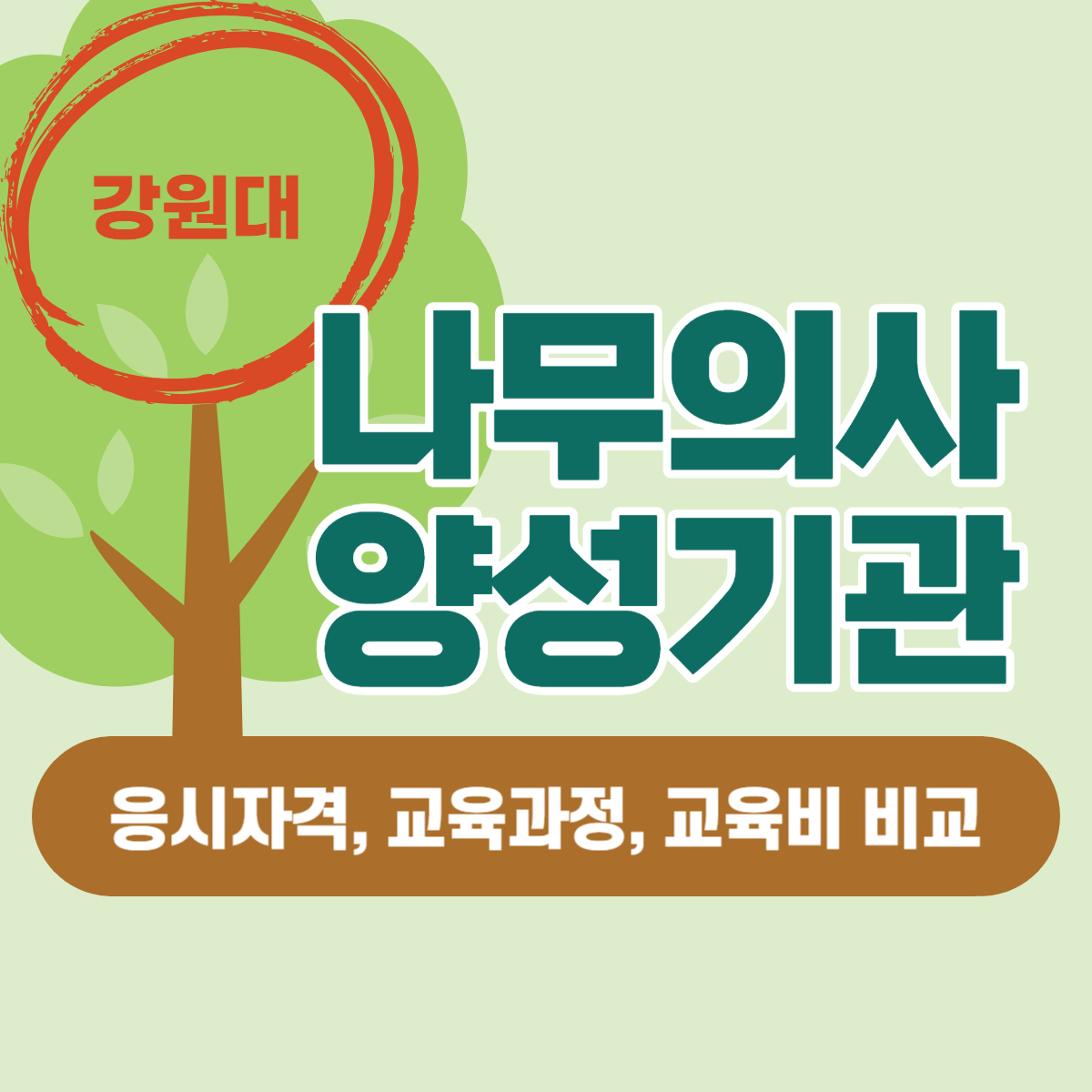 강원도 나무의사 양성기관 강원대 신청방법, 교육비 총정리