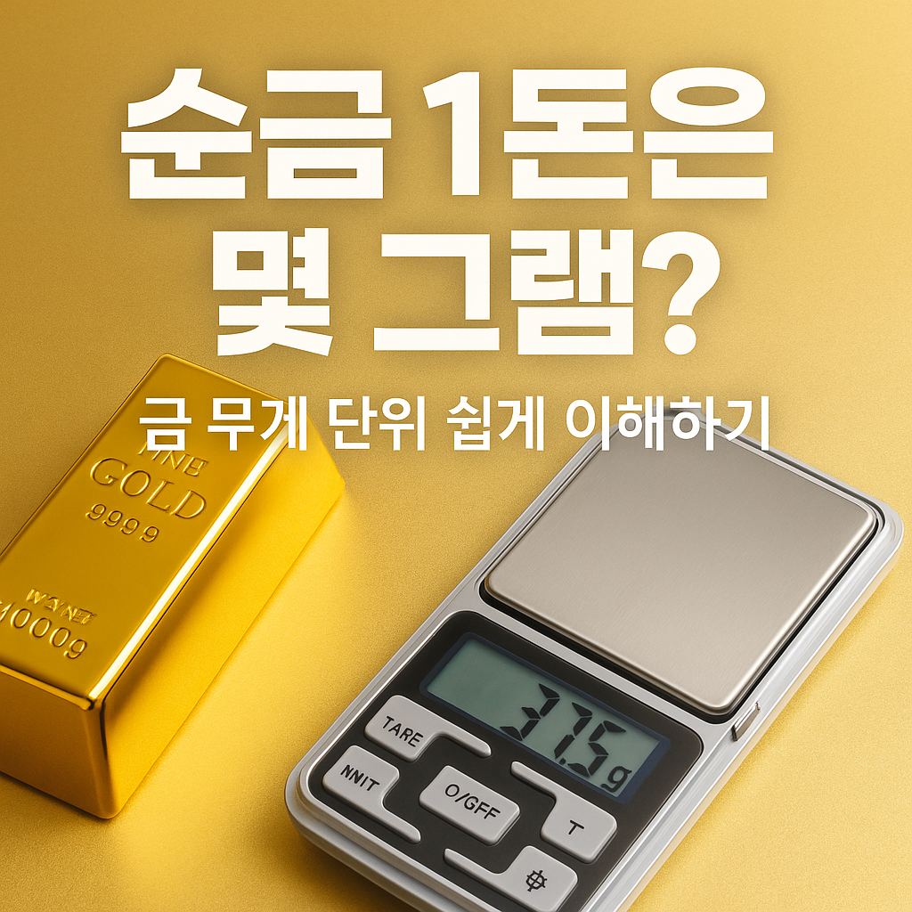 순금 1돈은 몇 그램? 금 1돈=3.75g, 이제 헷갈리지 마세요 (초보자용 금 단위 가이드)