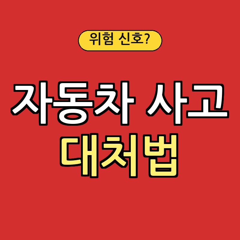 초보 운전자 자동차 사고 대처법 가이드