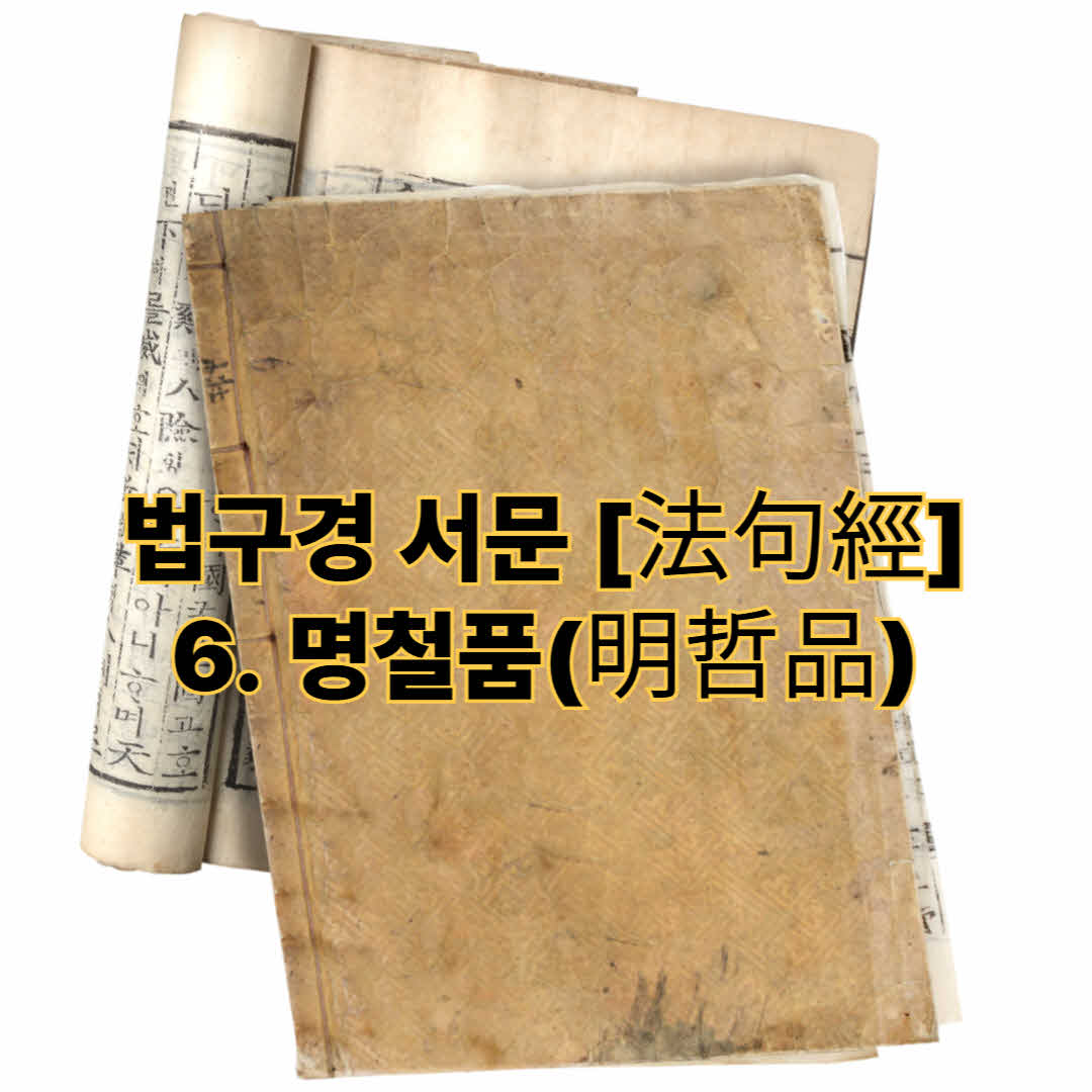 법구경 서문 [法句經] - 6. 명철품(明哲品)