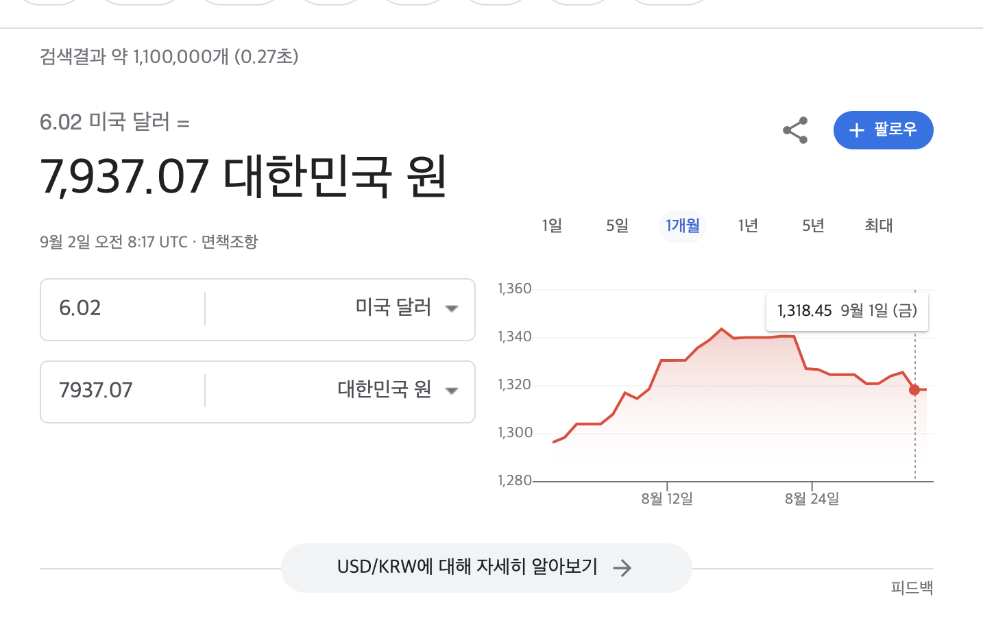 현재 환률로 8천원 정도 된다.