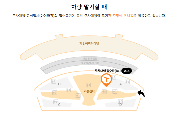 인천공항 제1터미널 공식 업체 주치대행(발렛)예약 및 이용 방법