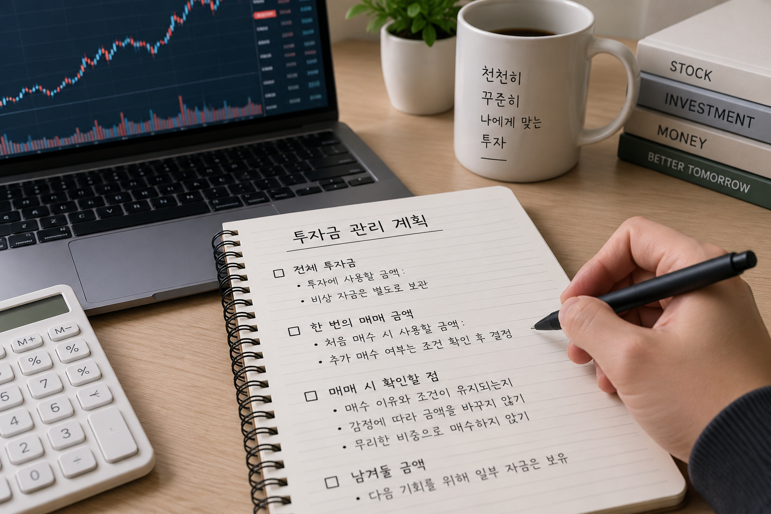 주식 초보 투자금 관리와 매수 금액 계획 이미지