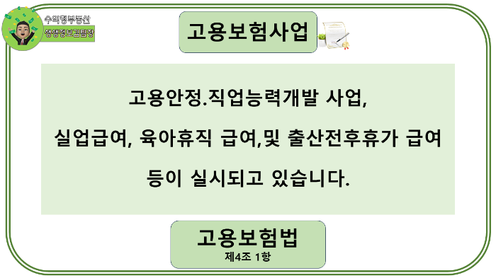 실업급여 신청, 고용보험사업