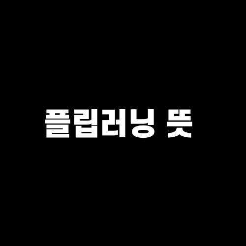 플립러닝 뜻