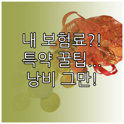 보험료 낭비 그만! 자동차 보험료 확..