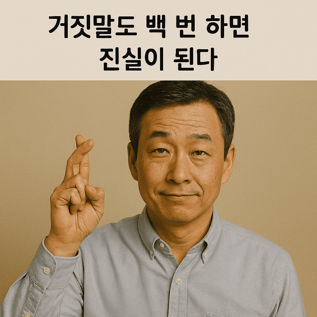 거짓말도 백 번 하면 진실이 된다