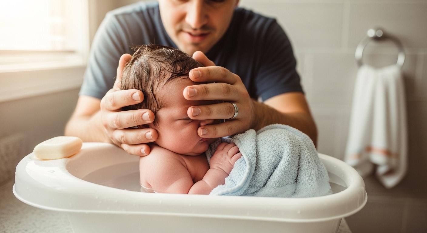 신생아 씻기는법