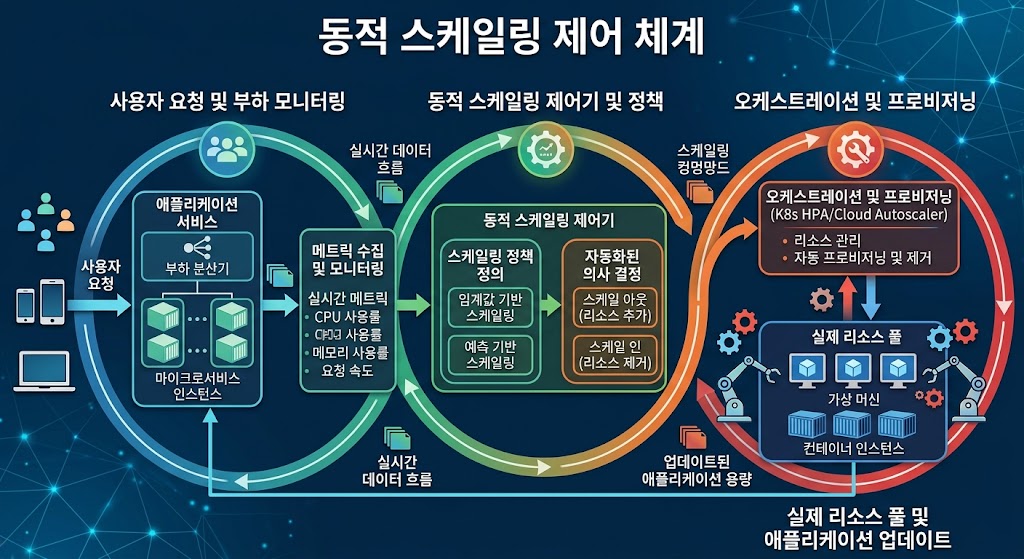 AWS 스팟 인스턴스 중단 알림 수신 후 워크로드를 안전하게 드레인하고 재배치하는 동적 스케일링 제어 체계를 시각화한 대시보드