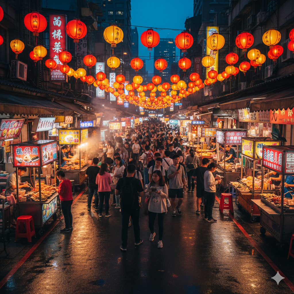 대만 여행 중 명물인 야시장