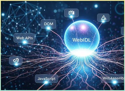 WebIDL이 현대 웹 기술의 핵심 표준임을 나타내는 이미지