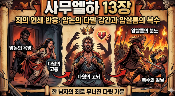 사무엘하 13장 - 압살롬의 보복, 암논의 상사병, 다말의 울분