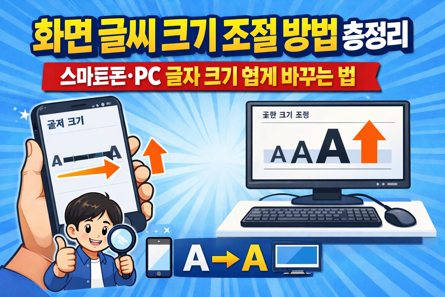 화면 글씨 크기 조절