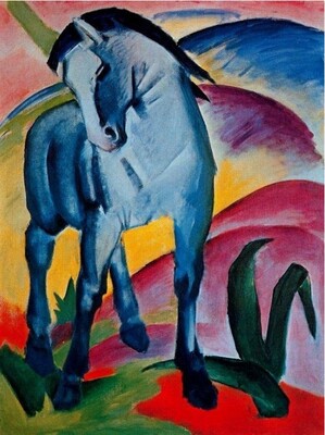 프란츠 마르크의 '푸른 말' 작품 사진, 1911