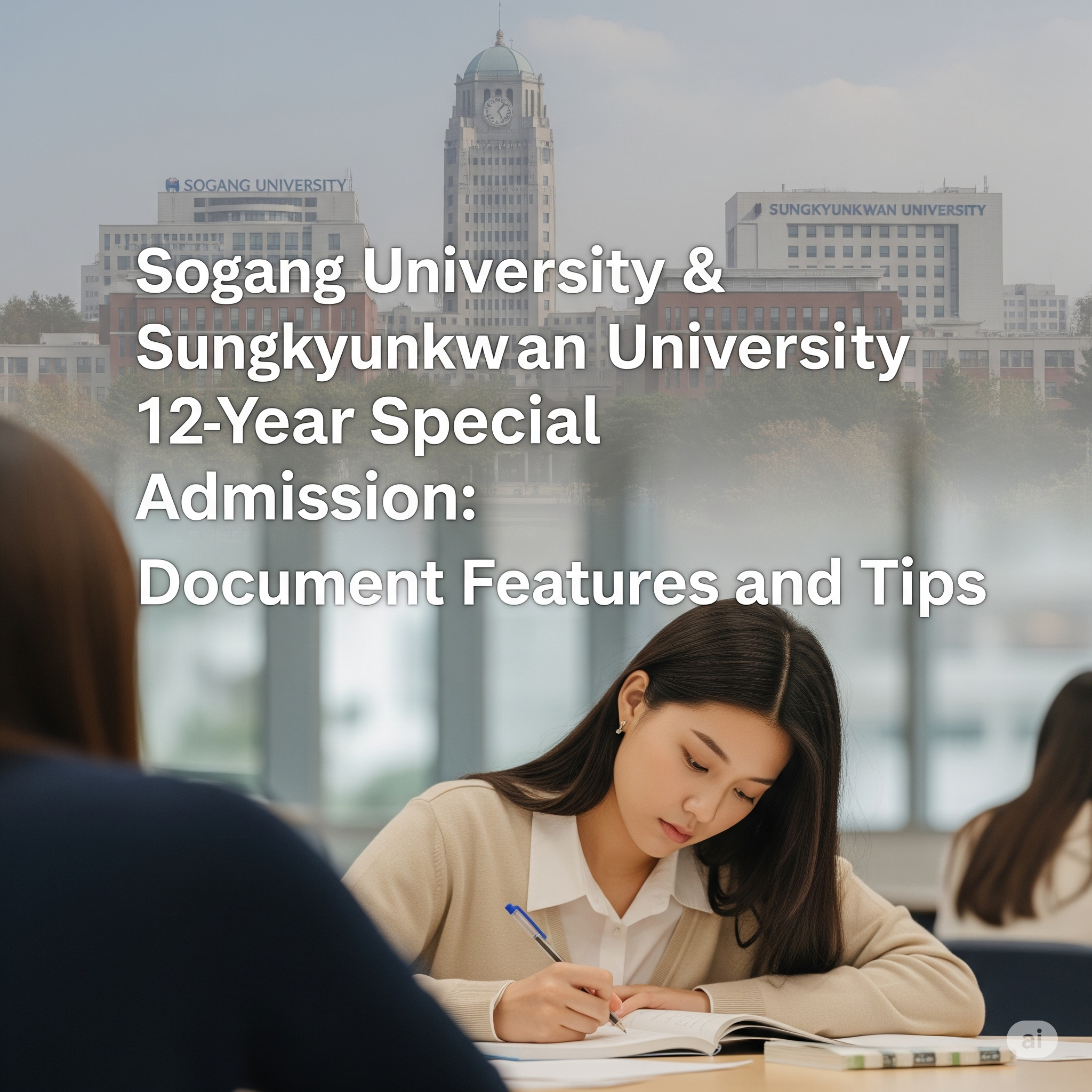 12년 특례서강대·성균관대 , 제출 서류 특징