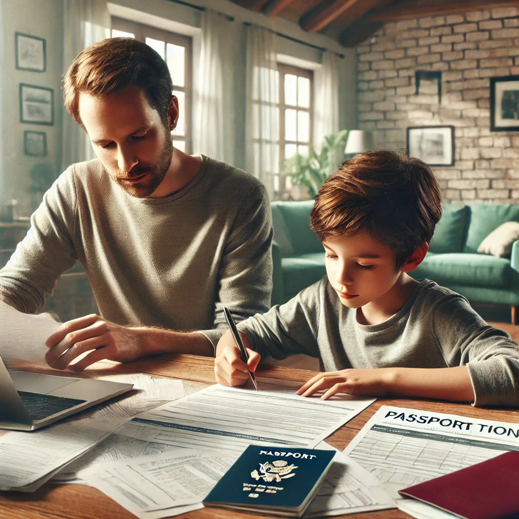 미성년자 여권 발급 방법 관련 그림