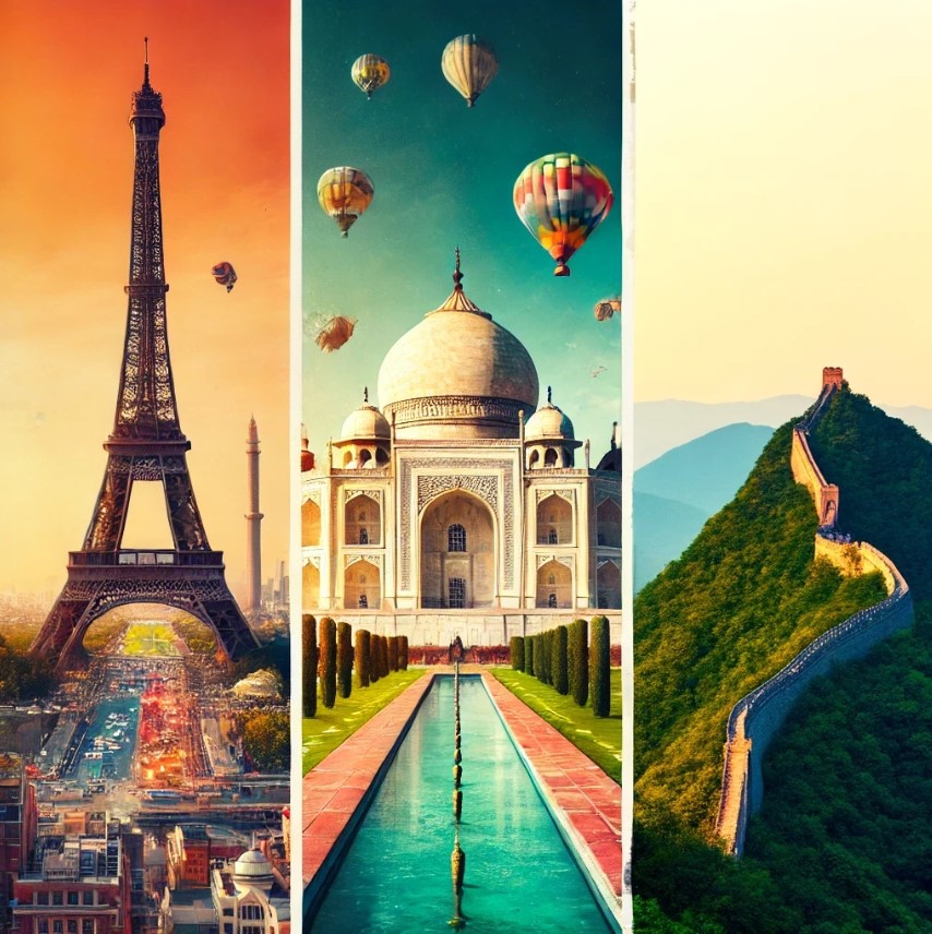 세계 3대 랜드마크 건축물 이미지