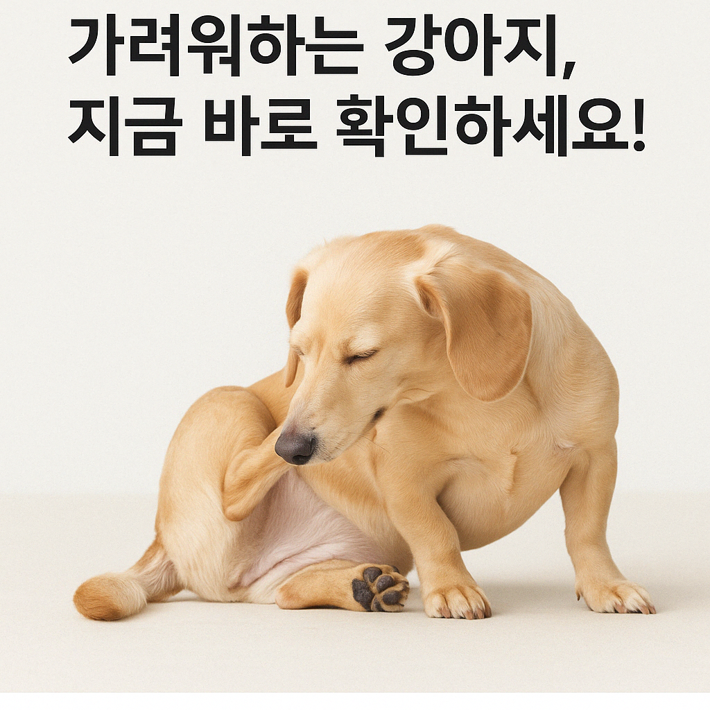 가려워하는 강아지