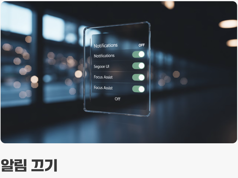 불필요한 알림과 백그라운드 앱 끄기
