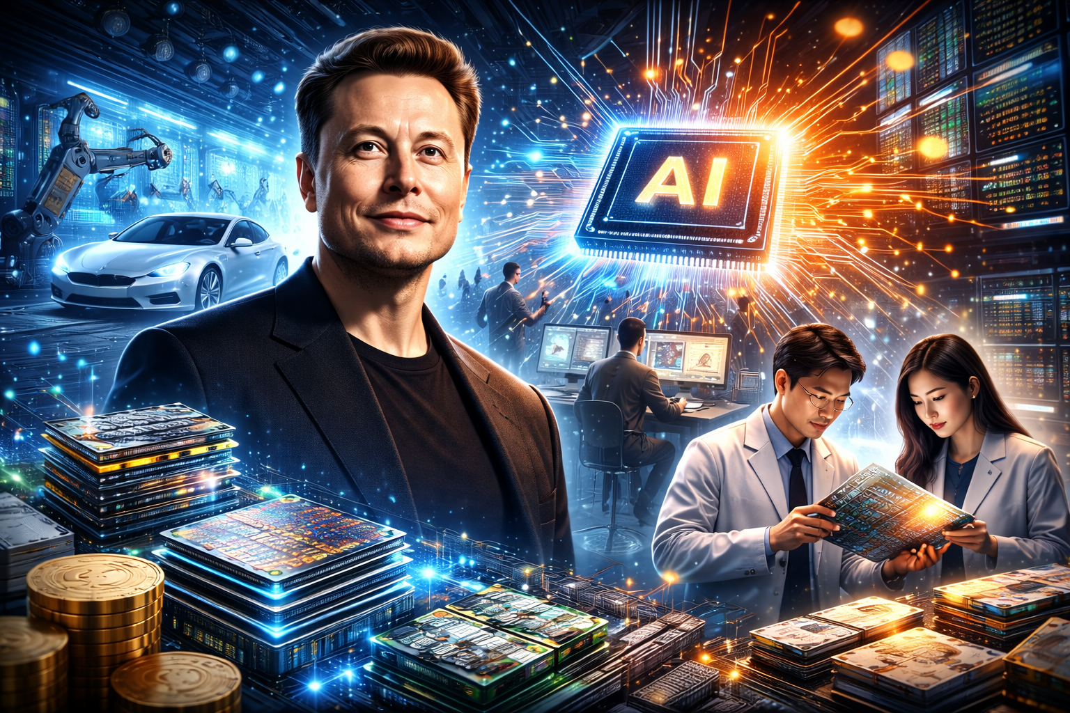 일론 머스크, 한국 AI 반도체 인재 직접 채용…테슬라 메가팹 전략과 삼성전자에 미칠 영향