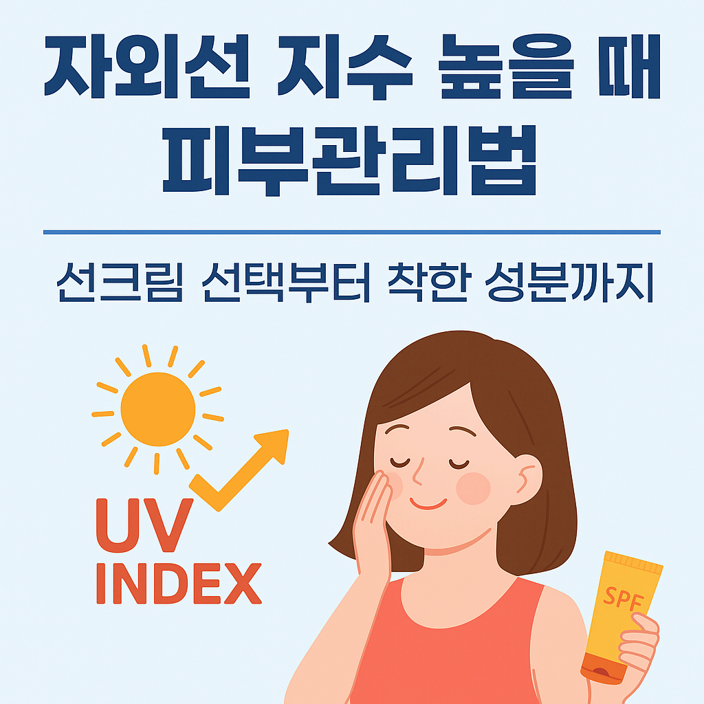 자외선 지수 높을 때 피부관리법 – 선크림 선택부터 착한 성분까지